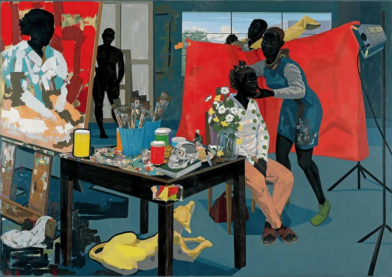 A painting by Kerry James Marshall, titled Untitled (Studio)